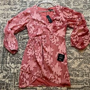 Lulus Puff Sleeve Wrap Dress
